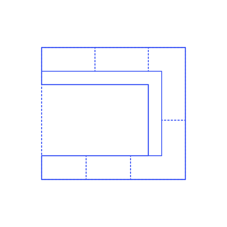 Layouts Pantries Butler Framed U Shape 2 Side Adjacent Outline Icon Svg Set Free Vectors